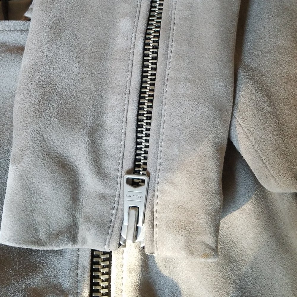 NWT All Saints Rosen suede biker jacket, US sz 2 - Picture 10 of 15